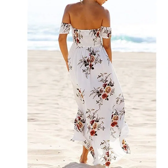 NEW XL Floral Off the Shoulder Maxi Dress - Picture 3 of 15